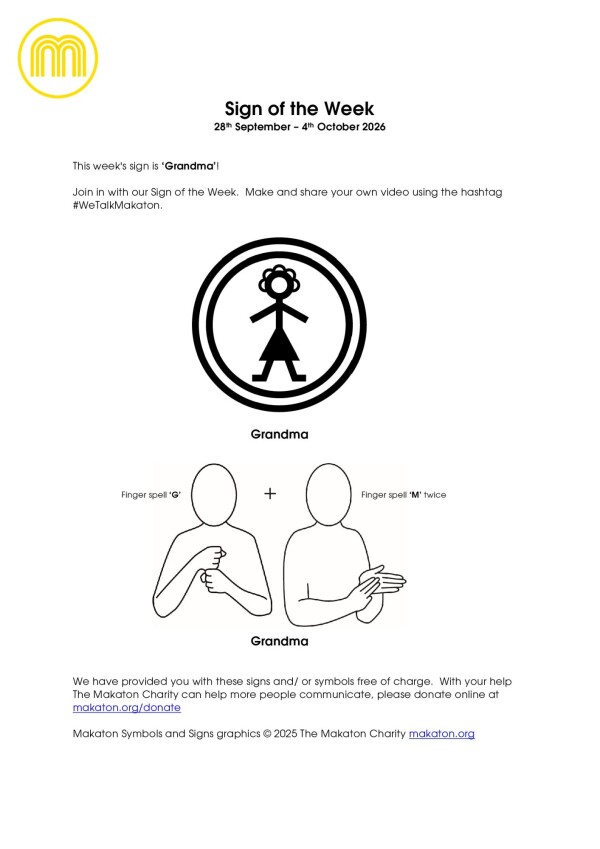 Makaton - Sign of the Week Image